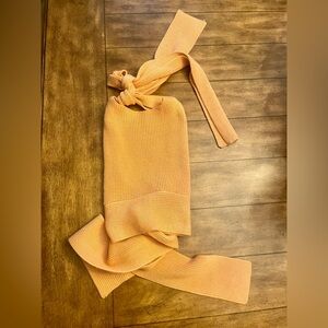 Free People Beach convertible open back sweater tank (in Autumn peach)